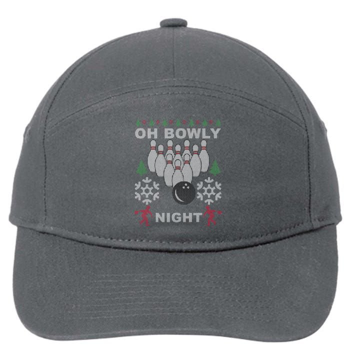 Oh Bowly Night Ugly Christmas 7-Panel Snapback Hat