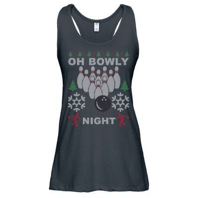 Oh Bowly Night Ugly Christmas Ladies Essential Flowy Tank