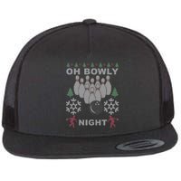 Oh Bowly Night Ugly Christmas Flat Bill Trucker Hat