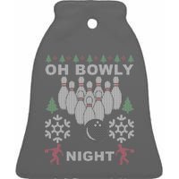 Oh Bowly Night Ugly Christmas Ceramic Bell Ornament