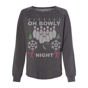 Oh Bowly Night Ugly Christmas Womens California Wash Sweatshirt