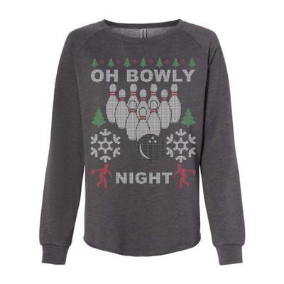 Oh Bowly Night Ugly Christmas Womens California Wash Sweatshirt