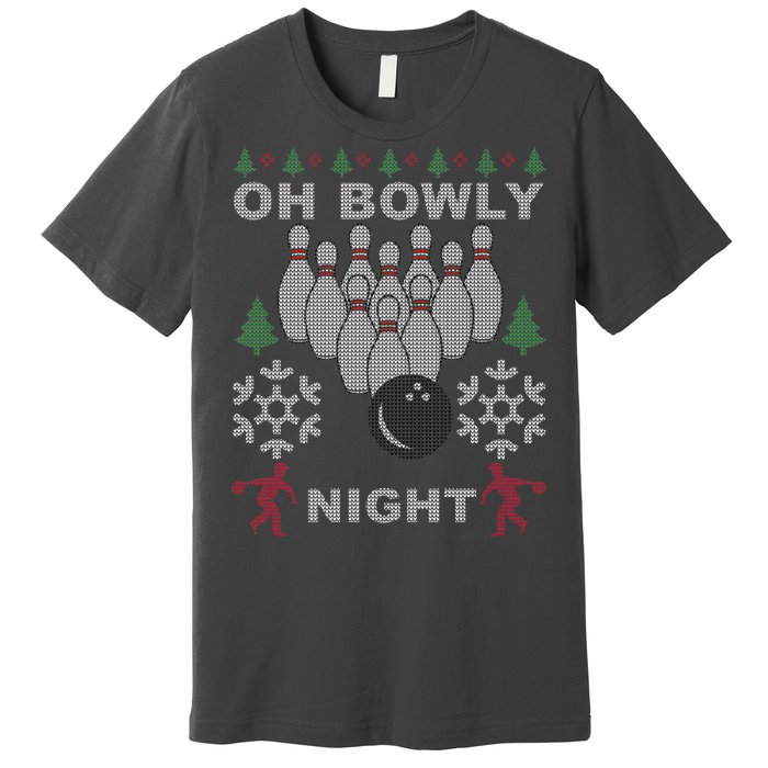 Oh Bowly Night Ugly Christmas Premium T-Shirt