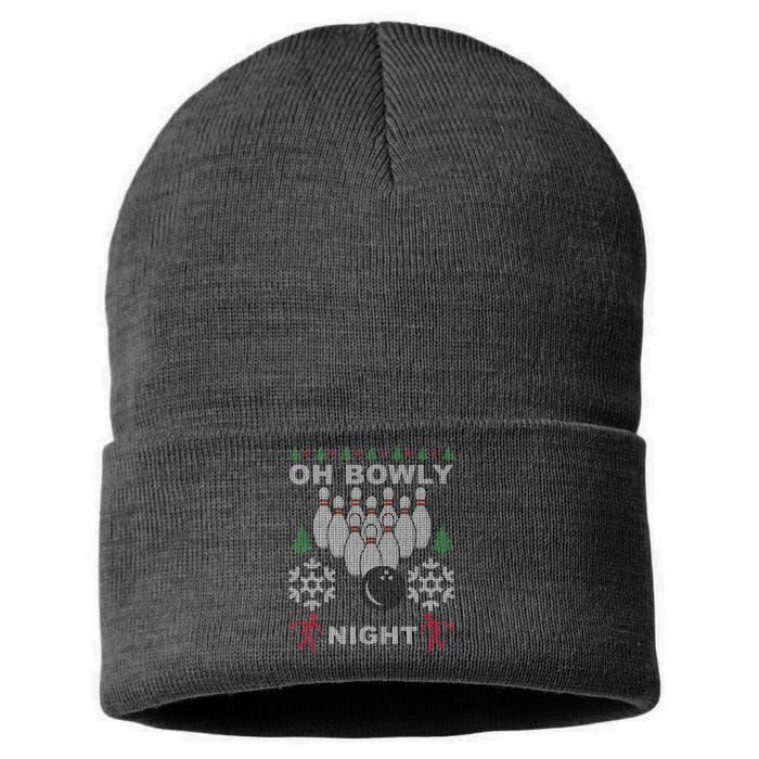 Oh Bowly Night Ugly Christmas Sustainable Knit Beanie