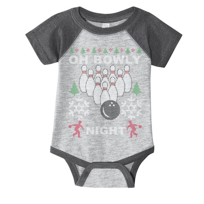 Oh Bowly Night Ugly Christmas Infant Baby Jersey Bodysuit