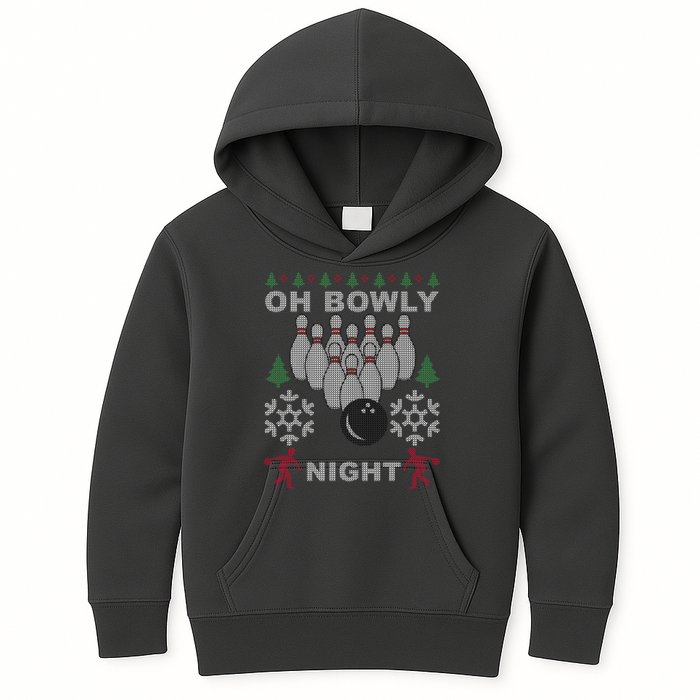 Oh Bowly Night Ugly Christmas Kids Hoodie