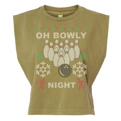 Oh Bowly Night Ugly Christmas Garment-Dyed Women's Muscle Tee