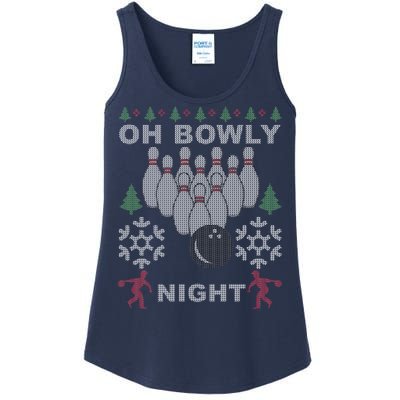 Oh Bowly Night Ugly Christmas Ladies Essential Tank