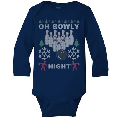 Oh Bowly Night Ugly Christmas Baby Long Sleeve Bodysuit