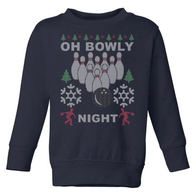 Oh Bowly Night Ugly Christmas Toddler Sweatshirt