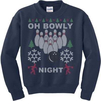 Oh Bowly Night Ugly Christmas Kids Sweatshirt