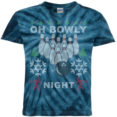 Oh Bowly Night Ugly Christmas Kids Tie-Dye T-Shirt