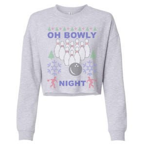 Oh Bowly Night Ugly Christmas Cropped Pullover Crew