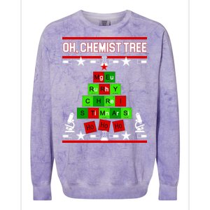 Oh Chemist Tree Colorblast Crewneck Sweatshirt