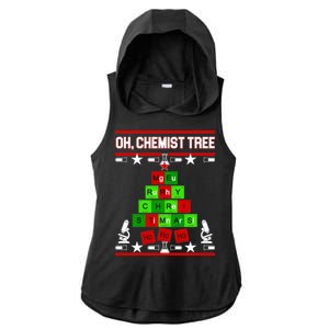 Oh Chemist Tree Ladies PosiCharge Tri-Blend Wicking Draft Hoodie Tank