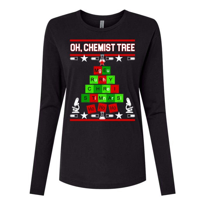 Oh Chemist Tree Womens Cotton Relaxed Long Sleeve T-Shirt