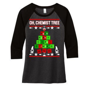 Oh Chemist Tree Women's Tri-Blend 3/4-Sleeve Raglan Shirt