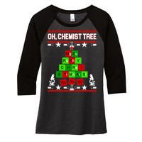 Oh Chemist Tree Women's Tri-Blend 3/4-Sleeve Raglan Shirt