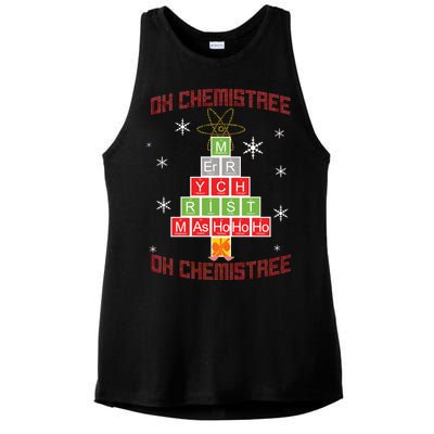 Oh Chemist Tree Funny Christmas Ladies PosiCharge Tri-Blend Wicking Tank