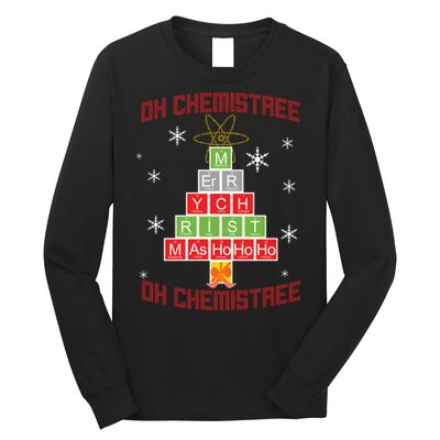 Oh Chemist Tree Funny Christmas Long Sleeve Shirt