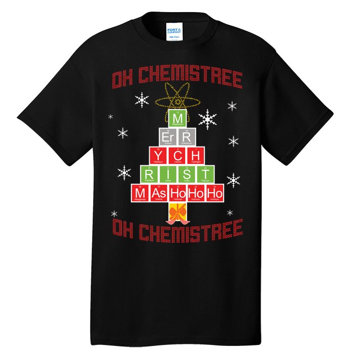 Oh Chemist Tree Funny Christmas Tall T-Shirt