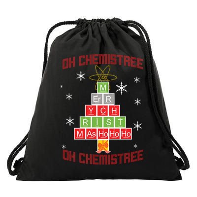 Oh Chemist Tree Funny Christmas Drawstring Bag