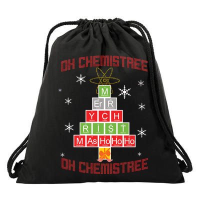 Oh Chemist Tree Funny Christmas Drawstring Bag