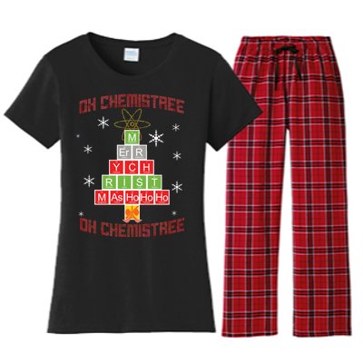 Oh Chemist Tree Funny Christmas Women's Flannel Pajama Set