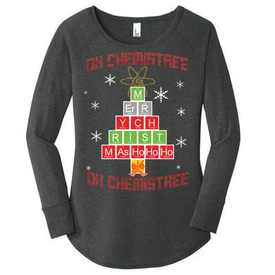 Oh Chemist Tree Funny Christmas Women's Perfect Tri Tunic Long Sleeve Shirt