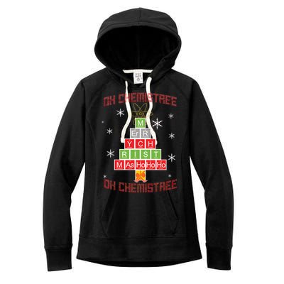 Oh Chemist Tree Funny Christmas Women's Fleece Hoodie