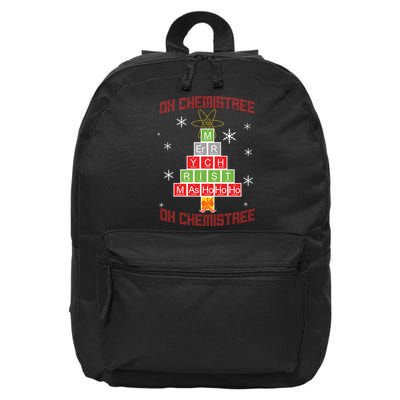 Oh Chemist Tree Funny Christmas 16 in Basic Backpack