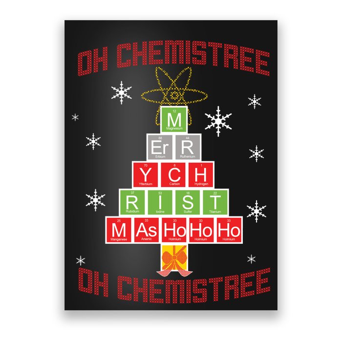 Oh Chemist Tree Funny Christmas Poster