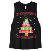 Oh Chemist Tree Funny Christmas Women's Racerback Cropped Tank