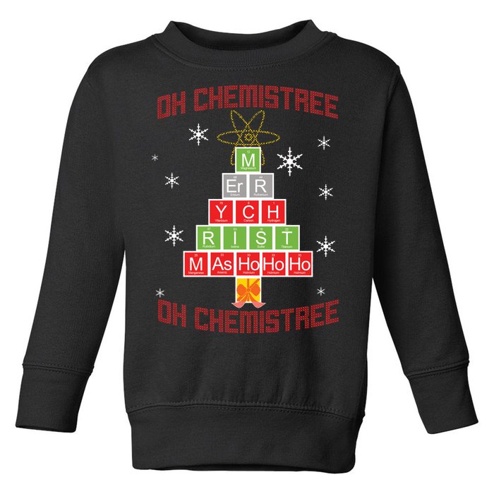 Oh Chemist Tree Funny Christmas Toddler Sweatshirt