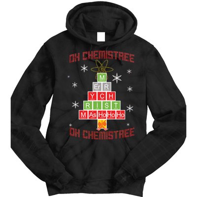 Oh Chemist Tree Funny Christmas Tie Dye Hoodie