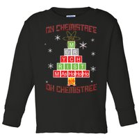 Oh Chemist Tree Funny Christmas Toddler Long Sleeve Shirt