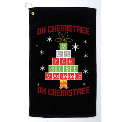 Oh Chemist Tree Funny Christmas Golf Towel