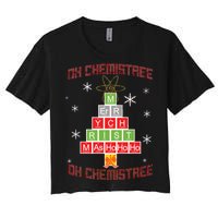 Oh Chemist Tree Funny Christmas Women's Crop Top Tee