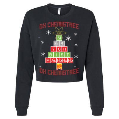 Oh Chemist Tree Funny Christmas Cropped Pullover Crew