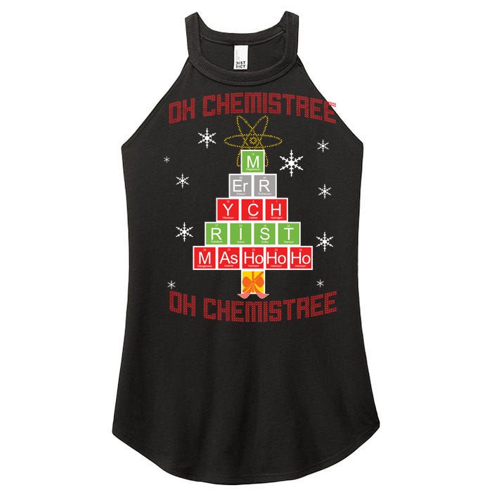 Oh Chemist Tree Funny Christmas Women's Perfect Tri Rocker Tank