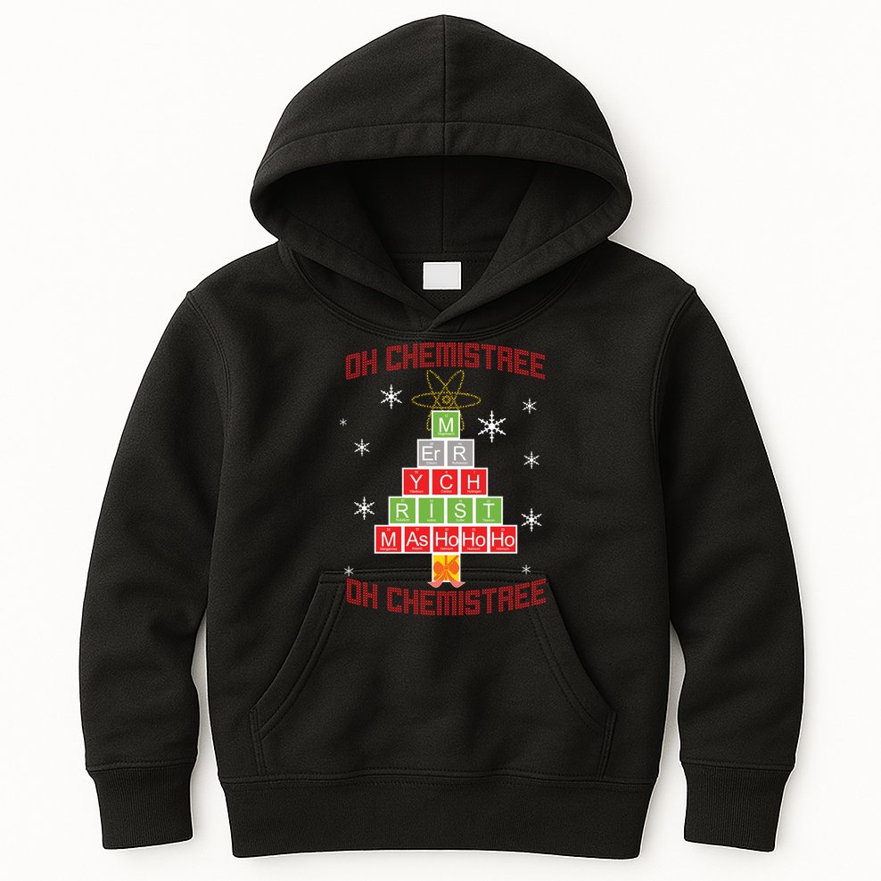 Oh Chemist Tree Funny Christmas Kids Hoodie
