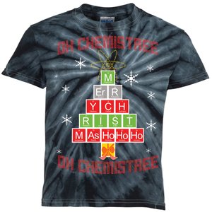 Oh Chemist Tree Funny Christmas Kids Tie-Dye T-Shirt