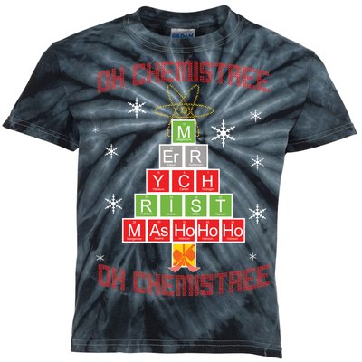 Oh Chemist Tree Funny Christmas Kids Tie-Dye T-Shirt