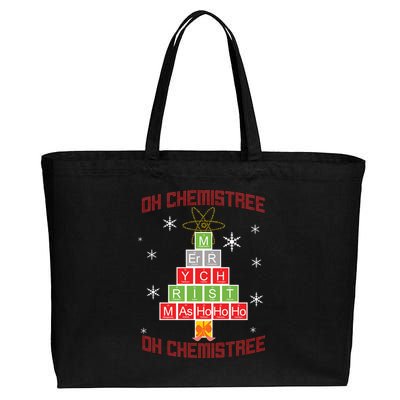 Oh Chemist Tree Funny Christmas Cotton Canvas Jumbo Tote