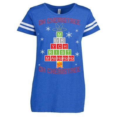 Oh Chemist Tree Funny Christmas Enza Ladies Jersey Football T-Shirt