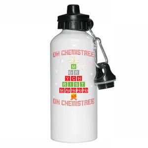 Oh Chemist Tree Funny Christmas Aluminum Water Bottle