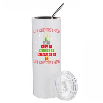 Oh Chemist Tree Funny Christmas Stainless Steel Tumbler