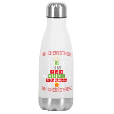 Oh Chemist Tree Funny Christmas Stainless Steel Insulated Water Bottle