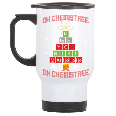 Oh Chemist Tree Funny Christmas Stainless Steel Travel Mug