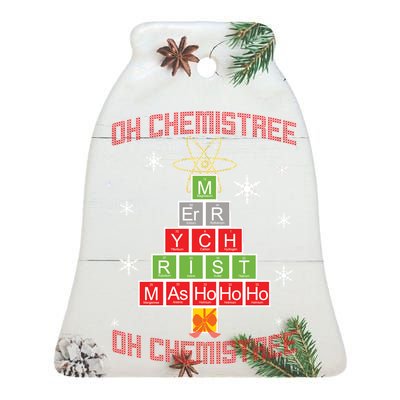 Oh Chemist Tree Funny Christmas Ceramic Bell Ornament